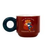 Caneca empilhável - Sair de casa custa. Felizmente, há café.