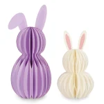 Conj. 2 coelhos de papel dobráveis