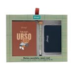 Conjunto caderno A6 + porta-cartões + esferográfica apagável Bo-Bo - Urso - Image 3
