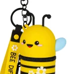 Porta-moedas com porta-chaves - Mini Kawai - Bee - Image 4
