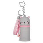 Porta-moedas com porta-chaves - Mini Kawai - Kitty
