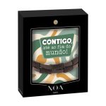 Pulseira de pele - Contigo, até ao fim do mundo