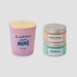 Kit de mimos para a mamã - Sais de banho + vela