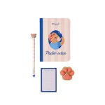 Conj. caderno A6 + vela + bloco + esferográfica Bo-Bo - Mama Bear