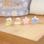Conjunto de 4 ganchos para cabelo - Unicórnio - Image 5