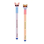 Set 2 canetas apagáveis Bo-Bo - Gato e Chihuahua