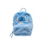 STITCH Blue Fluffy Mochila pequena