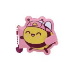 Mini caderno Squishy c/porta-chaves - Abelha
