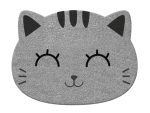 Tapete de entrada Gato Cinza
