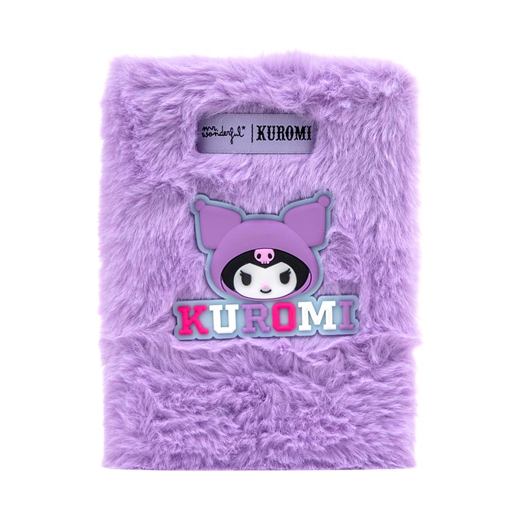 2603031934UN_1 Caderno A6 peluche com charm - Kuromi - Image 1