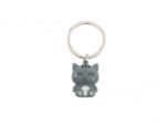 Chaveiro de metal Gato Cinza
