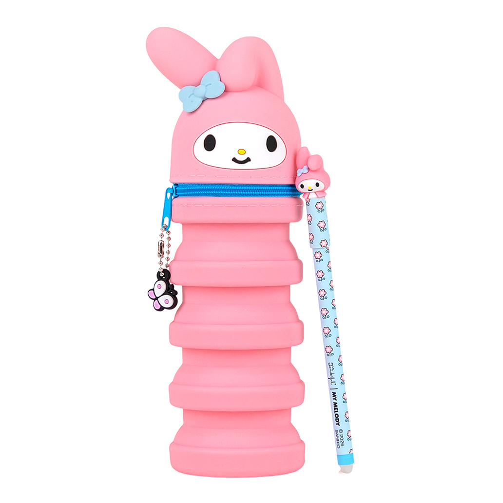 2607041859UN_1 Estojo extensível de silicone + caneta apagável Bo-Bo - My Melody - Image 1