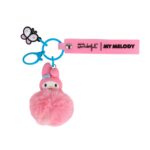 Porta-chaves com pendentes e pompom - My Melody