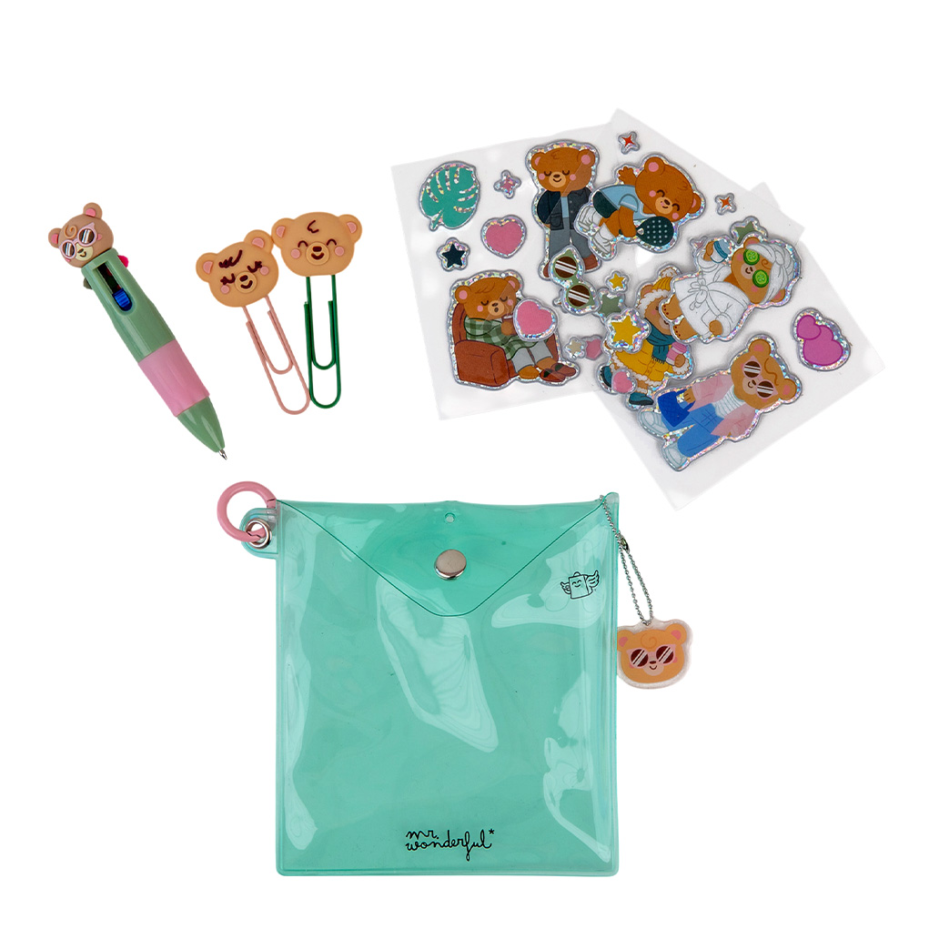 2615042218UN_1 Kit para decorar a tua agenda - Urso - Image 1