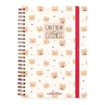 Caderno A5 espiral pautado - Teddy bear