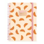 Caderno A5 espiral pautado - Croissant