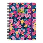 Caderno A4 espiral pautado - Flowers
