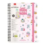 Caderno A4 espiral pautado - Kitty - Image 6