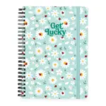 Caderno A5 espiral pautado - Ladybug - Green