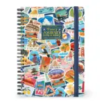 Caderno A5 espiral pautado - Travel