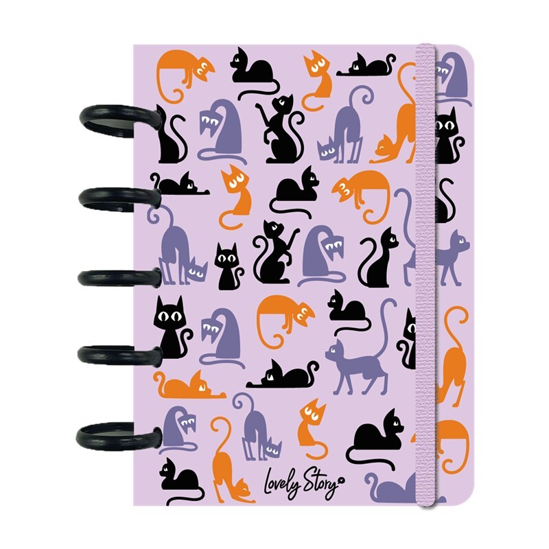 A62657LI-PT Caderno A6 - Witchie Cats - Image 1