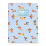 Caderno B5 pautado - Dog Light Blue