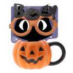 Caneca em forma de Abóbora + Óculos - Witchy Cat