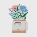 Mini calendário com base madeira 2027 - Flowers - Image 2