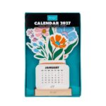 Mini calendário com base madeira 2027 - Flowers - Image 4