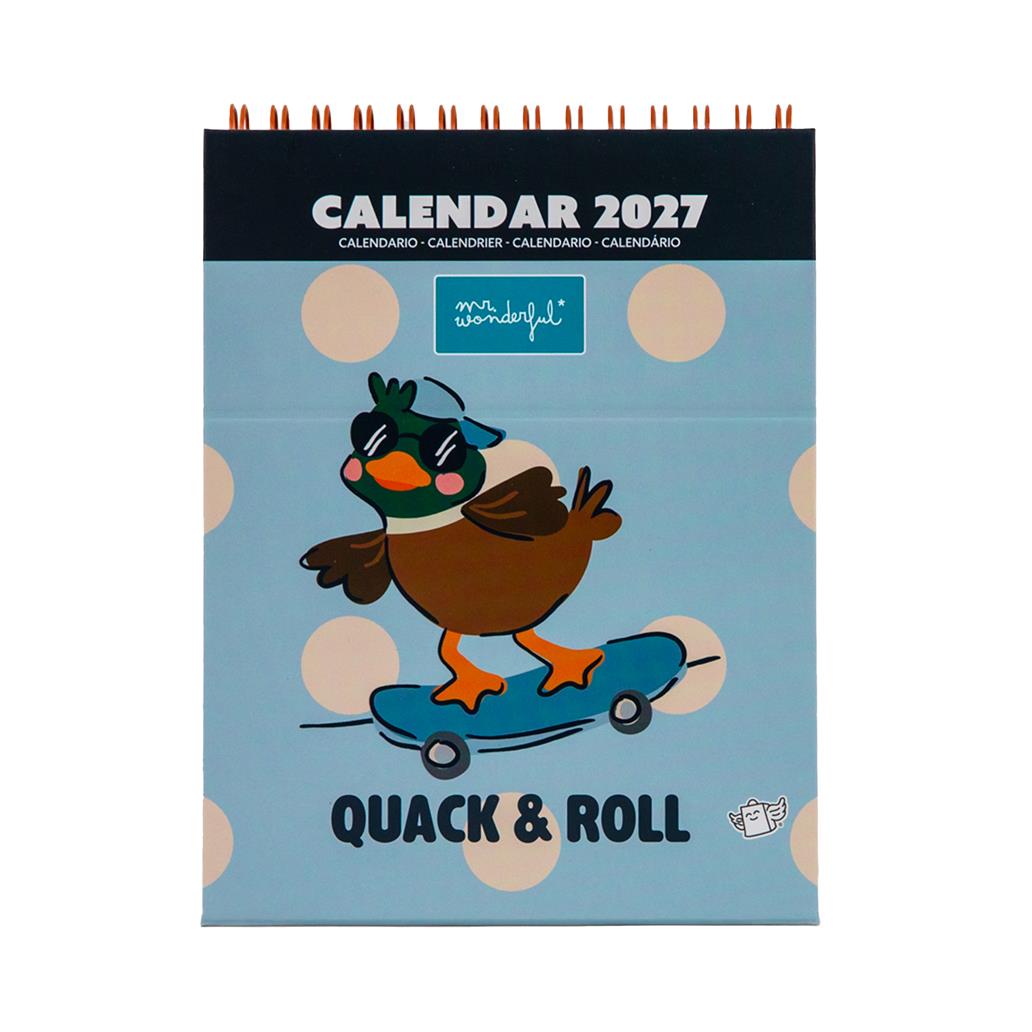 2602022113UN_1 Mini calendário de mesa 2027 - Quack & Roll - Image 1